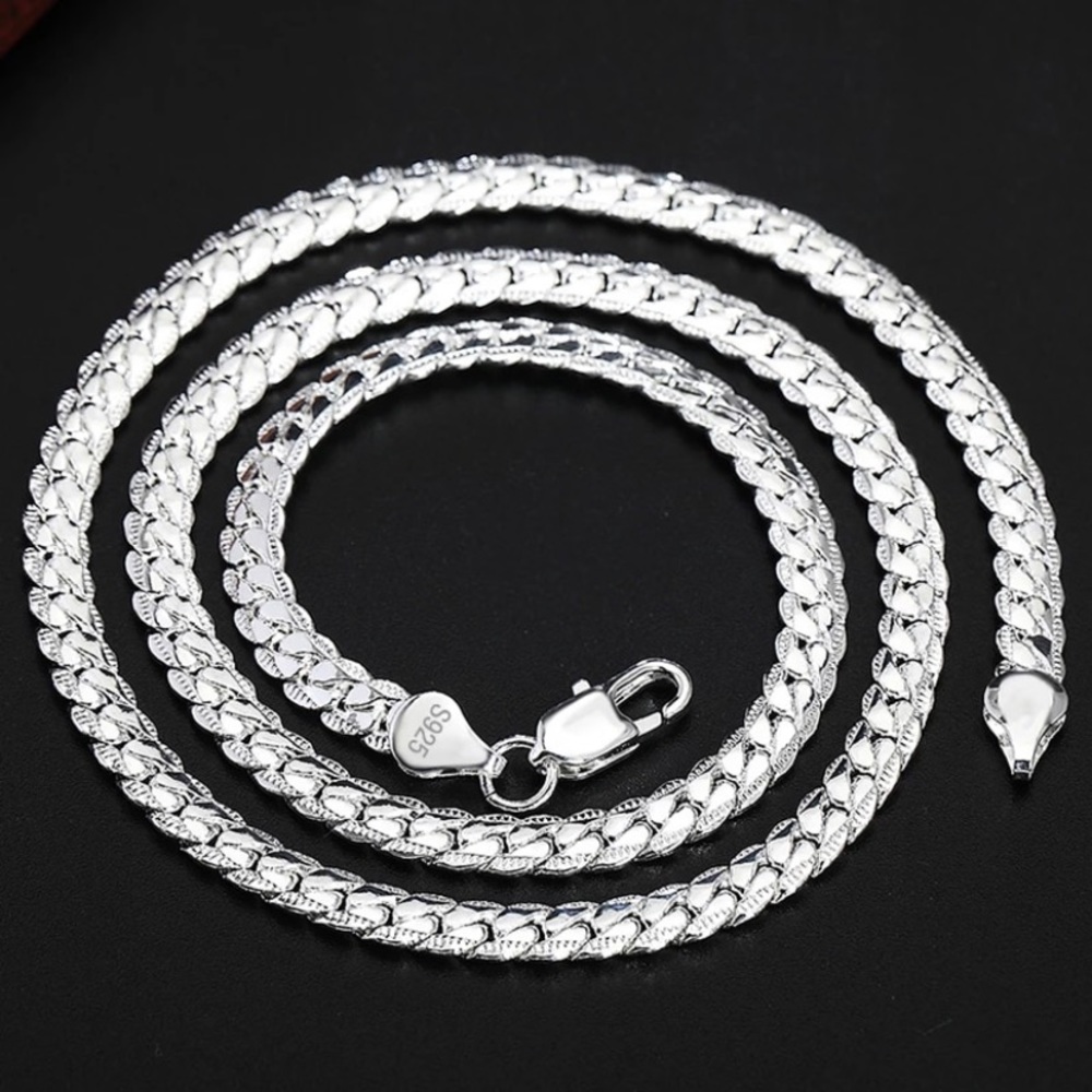 925 Sterling Silver 6mm Full Sideways Neck… - Picture 5 of 6